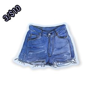 ✨3/$10✨Denim Shorts Sticker